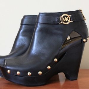 Michael Kors Black Leather Booties
